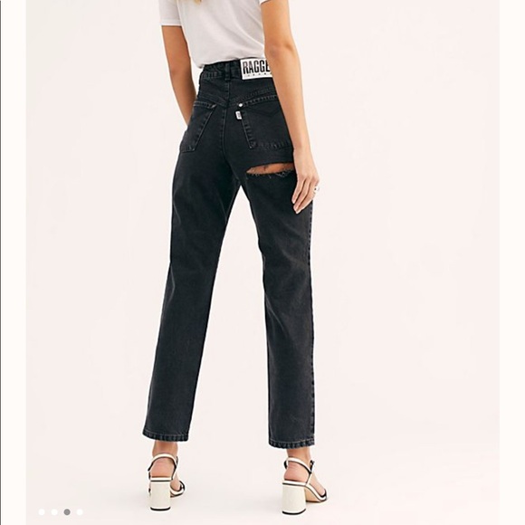 Free People Denim - The Ragged Priest Back Slash Mom Jeans